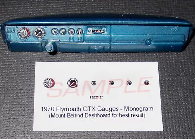 1970 PLYMOUTH GTX GAUGE FACES For 1/24 Scale MONOGRAM Kits—PLS READ DESCRIPTION • $2.99