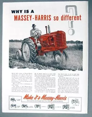 8x11 Original 1957 Massey Harris Tractor  Ad  MH 44 Special Ad SO DIFFERENT • $8.95