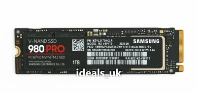 £69.95 • Buy Samsung 980 PRO 1TB M.2 (PCIe 4.0 X4) (MZ-V8P1T0) NVMe Solid State Drive