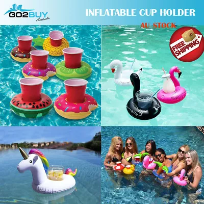 $4.99 • Buy Inflatable Floating Drink Cup Can Beer Holder Swimming Pool Bath Beach Party