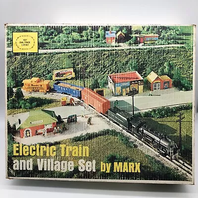 Vintage Marx 4341 Electric Train & Village Set - WORKS • $0.99