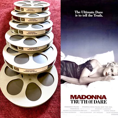 Madonna Truth Or  Dare 35mm Film 6 Movie Reels & Sound Blond Ambition 1991 Promo • £6829.78