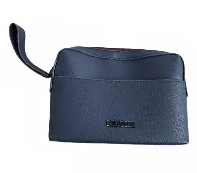 NEW Missoni Dark Blue Silver Hardware Missoni Logo Pouch Bag • $19.99