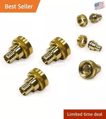 Brass PEX Crimp Supply Adapter - 3-Pack - Crimp Connection For PEX Supply Lines • $66.49