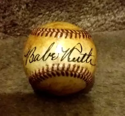 Babe Ruth REPLICA Signed Shellaced Baseball • $49.99