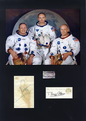 Three APOLLO 11 ASTRONAUTS Autographs Three Signatures Mounted • $3159.19