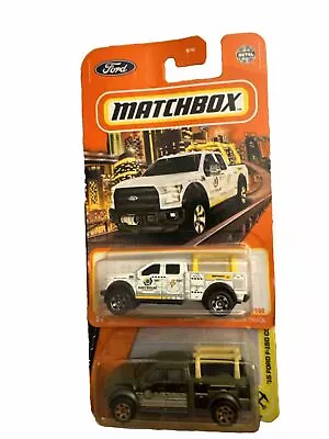 Lot Of 2 Matchbox Construction Ford F150 Quad Cab Pickup New In Package 1:64 D C • $6.89