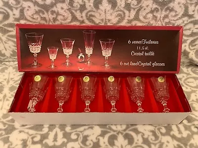 Cristal D'arques Taille - 6 Vintage Cut Lead Crystal Glasses • £12.99