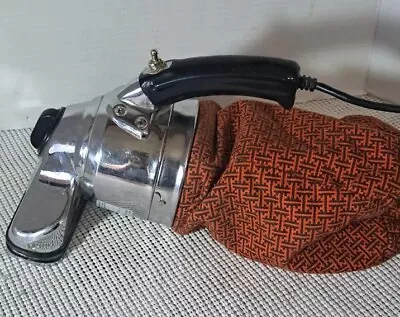 Vtg GenVac Handheld Vacuum Cleaner. Steel Front & Cloth Bag Model 8227 Working • $700