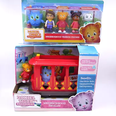 Daniel Tiger's Neighborhood Trolley Figure Single Bell Pull Back PBS Jakks 2017 • $55