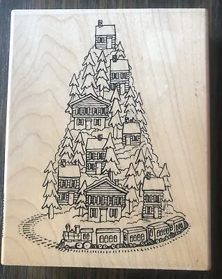 Stampendouse Hill Top Train Rubber Stamp • $5.99