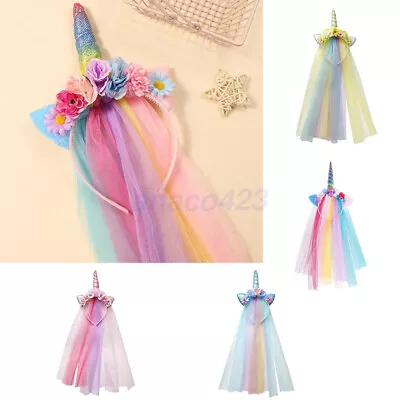 HOT Unicorn Headband For Girls Unicorn Costume Birthday Halloween Party Gifts AU • $17.96