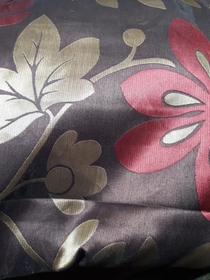 £19.50 • Buy Striking Montgomery Curtains 90 X54  Brown Red And Gold VGC