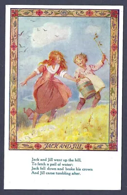 Jack And Jill - Nursery Rhyme Postcard By Margaret Tarrant • £1.90