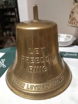 Nice Martin Luther King Jr Commemorative Brass Bell Let Freedom Ring 1929-1968 • $99.95