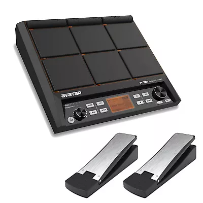 $145.99 • Buy Percussion Pad 9 Trigger Sample Multipad Tabletop Electric Drum With Foot Pedals