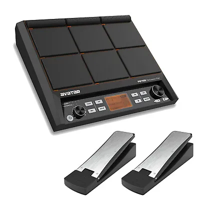 Percussion Pad 9 Trigger Sample Multipad Tabletop Electric Drum With Foot Pedals • $113.90