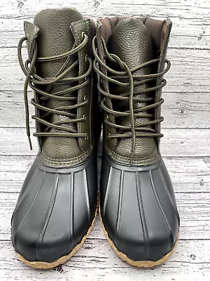 Weatherproof Vintage Men's Green Brown Adam Duck Boots Size 10 Outdoors • $24.99