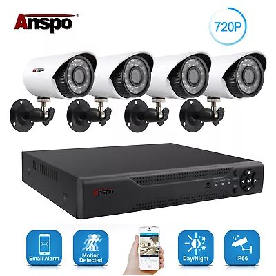 4CH 1080N AHD DVR Outdoor 1500TVL IR-CUT Video Recorder CCTV Security Camera Kit • $89.98