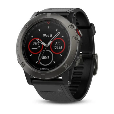 $302.71 • Buy Garmin Fenix 5X Multisport Golf Cycling Running Triathlon GPS Smartwatch 51mm
