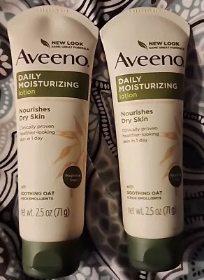 2 Pack Aveeno Active Naturals Daily Moisturizing Lotion 2.50 Oz EXP 04/2024+ • $11.25