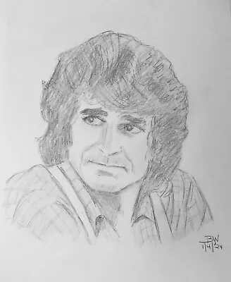 Michael Landon Pencil Drawing 11x14 Michael Landon Original  Portrait Sketch • $38