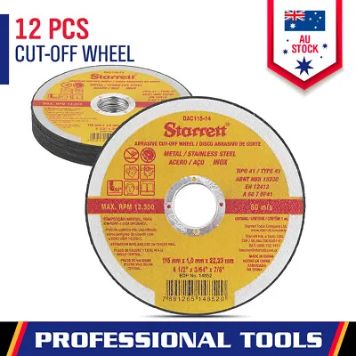 12-Piece 4.5inch 115mm Angle Grinder Cutting Discs Thin Cut Off Wheel Steel Au • $15.39