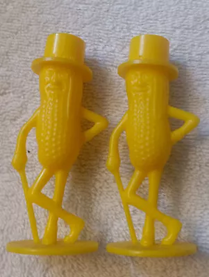 Vintage Planters Mr. Peanut Plastic Salt & Pepper Shaker Figurines Mid Century • $20