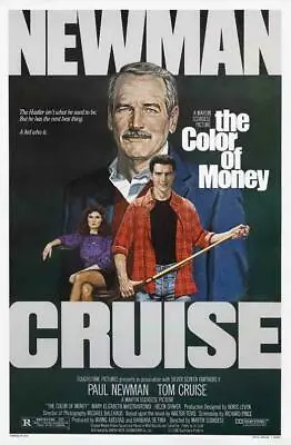 THE COLOR OF MONEY Movie POSTER 11 X 17 Paul Newman Tom Cruise B • $11.95