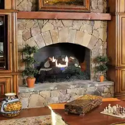 Pleasant Hearth 24 Inch Ventless Fireplace Logs Dual Burner 30000 BTU Ceramic • $377.21