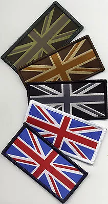 Union Jack UK Flag Badge Patch Hook Backing 9.8cm X 4.9cm • £2.83