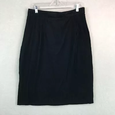 $18 • Buy Vintage Velour Skirt Womens Plus Size 18 Tall Black Unbranded 90s Y2K USA 