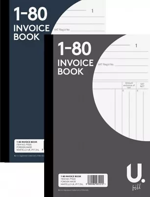 Invoice / Duplicate Book 1 - 80 / 100 Pages Carbon Pad/Copy A6 /A5 / Black Pens • £2.99