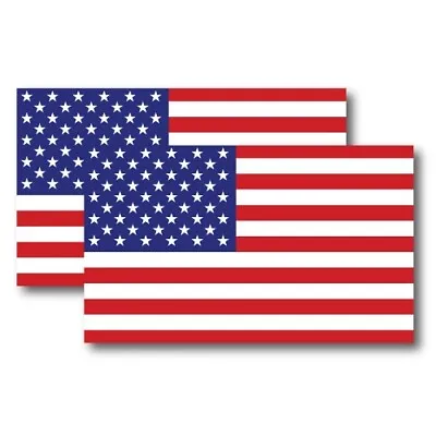 Magnet Me Up American Flag Magnet Decal 3x5 Inches 2 Pack Red White Blue • $9.99