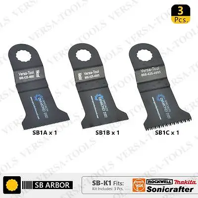 Versa Tool SB-K1 3 PC 45mm Oscillating Multi Tool Saw Blade Set For Sonicrafter • $15.91