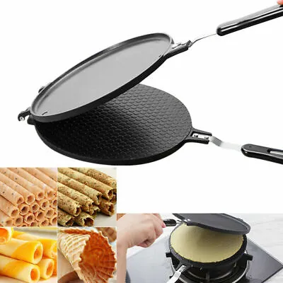 NEW Nonstick Waffle Cone Maker Cone Egg Roll Baking Mold Pan Plate Kitchen Tool • £21.77