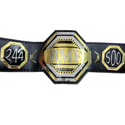 UFC BMF Title Championship Belt Replica Adult Size Zinc 4MM Original Leather NEW • $199.90