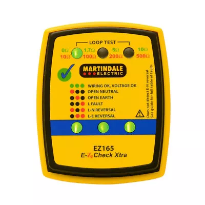 Martindale EZ165 Advanced Socket & Non-Trip Earth Loop Tester • £64.95