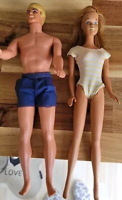 Barbie Vintage 1970's Malibu Barbie And Ken Set With Swimsuits • $29.99