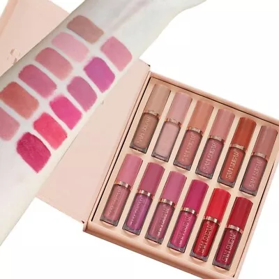 12PC/Set Matte Velvet Lip Gloss Waterproof Long-lasting Liquid Lipstic • £8.99