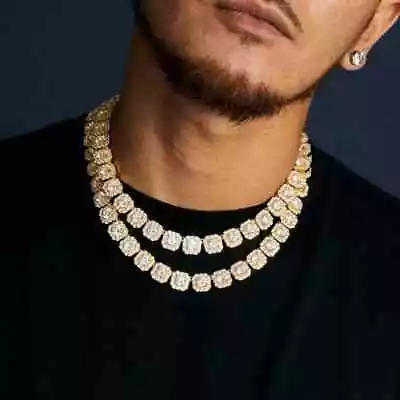 Hip Hop Iced Simulated Diamond 8.5  Bracelet 18  20  24  Tennis Chain Necklace • $23.99