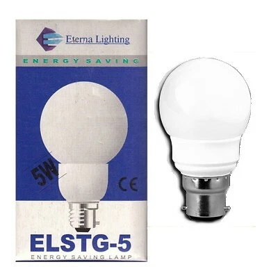 £10.75 • Buy Eterna 5W 240V BC B22 Compact Fluorescent Energy Saver Round Bulb, Warm White...
