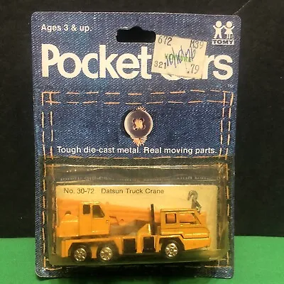 Vtg Pocket Cars Datsun Truck Crane No 30-72 1974 MOC Tomy Toy • $19.99