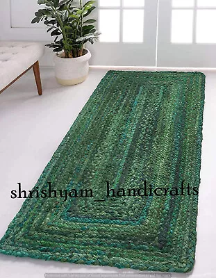 Braided Rug Runner Natural Bohemian Modern Living Area Carpet Outdoor Rugs • $280.99