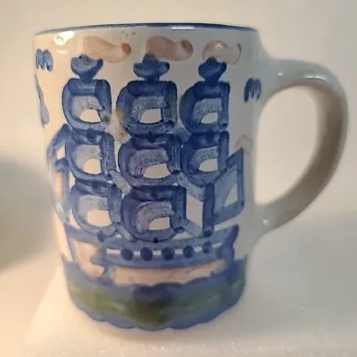 M A Hadley Pottery Mug Clipper Ship Signed Hand Painted Low Tide #2 • $18