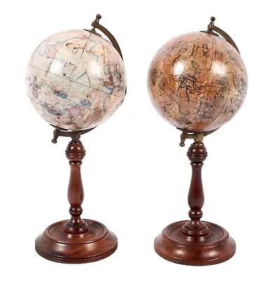 $1477.26 • Buy Pair Of Antique Miniature Terrestrial And Celestial Globes