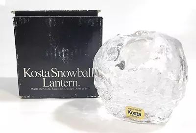 Boxed Ann Wärff Designed Snowball Candleholder By Kosta. MCM Design. Art Glass • $45
