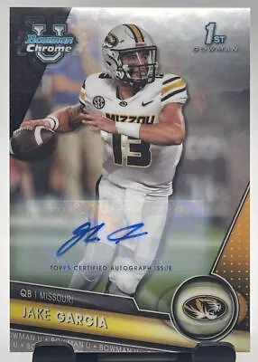 2023 Bowman Chrome University Football Jake Garcia RC Auto Missouri Tigers #99 • $8