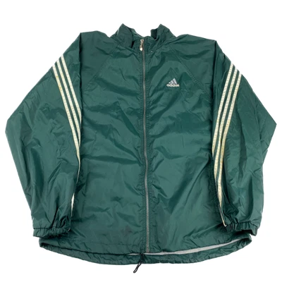 $39.99 • Buy Vintage Adidas Mens Windbreaker Green Jacket Full Zip 90s Logo Size M