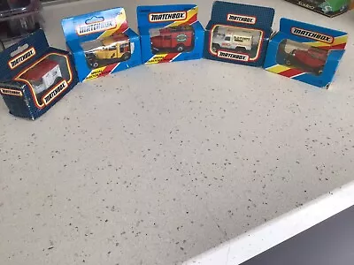 5 Boxed Matchbox MB-35 Pick-up Camper  SLD 3 Varied Ford Model A  Dairy Van • £45